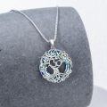 wholesale Sterling Silver Crystal Tree of Life Necklace Celtic Knot Jewelry for Women-0-45