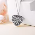 TOUPOP Sterling Silver Heart Photo Locket Sister Friendship Tree Of Life Necklace-0-3