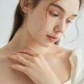wholesale Yellow 9K Gold Hug Ring for Her Adjustable Hand Jewelry Christmas Birthday Anniversary Valentine s Gifts for Women Girlfriend Wife Fianc e-0-1
