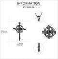 wholesale 925 Sterling Silver Inlay Shell Crucifix Cross Pendant Necklaces with Chain for Men & Women - Religious -0-3