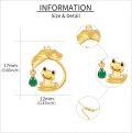 wholesale 14K Gold Frog Pendant Necklace with Green Crystal Charm - Summer for Her-0-3