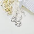 TOUPOP Sterling Silver Crystal 13th Heart Drop Dangle Earrings-0-3