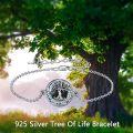 wholesale 925 Sterling Silver Blue Crystal Tree Of Life Urn Bracelet For Ashes Cremation Jewelry-0-5