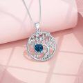 wholesale  Sterling Silver Tree of Life Birthstone Necklace for Women Gift -0-2