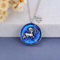 wholesale Sterling Silver Aries Zodiac Constellation Necklace Horoscope Medallion Choker Coin Pendant Dainty Birthday Gift for Women-0-5