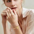 wholesale Sterling Silver Gold Heart Photo Locket Bracelet for Women-0-18