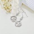 TOUPOP Sterling Silver Stone 16th Birthday Heart Dangle Earrings-0-3