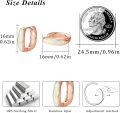 wholesale 925 Sterling Silver & Rose Gold Plated Opal Huggie Hoop Earrings for Women-0-4