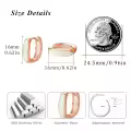 wholesale 925 Sterling Silver & Rose Gold Plated Opal Huggie Hoop Earrings Wholesale for Women-0-4