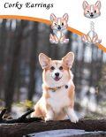 wholesale 925 Sterling Silver Corgi Dog Stud Earrings for Women Gifts-0-5