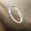 TOUPOP Sterling Silver Moissanite Couples Rings Set Engraved Name-0-4