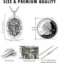 wholesale 925 Sterling Silver St Francis of Assisi Medal Necklace with Abalone Shell and Animal Elements-0-4