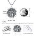 wholesale 925 Sterling Silver Saint Jude Protect Us Religious Medal Pendant Necklace for Men & Women-0-2