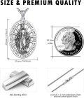 wholesale 925 Sterling Silver Virgin Mary Medal Necklace Pendant with Chain for Women and Men-0-4