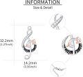 wholesale 925 Sterling Silver Musical Note Pendant Necklace with Cubic Zirconia and Rose Gold Accents-0-3