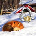 wholesale 925 Sterling Silver Metal Foxy Love Forever in My Heart Pendant Necklace Gifts for Her-0-4