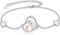 wholesale 925 Sterling Silver Cute Heart Dinosaur Sweet Bracelet with Exquisite Jewelry – Nickel-Free, Lead-Free, Cadmium-Free-Dinosaur