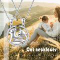 wholesale 925 Sterling Silver Yin Yang Cats Pendant Necklace Jewelry Set-0-6