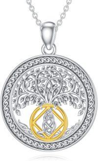 wholesale Sterling Silver Tree of Life Sobriety Necklace NA AA Recovery Pendant Jewelry-NA Necklace
