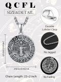 wholesale S925 Sterling Silver Libra Zodiac Sign Pendant Necklace for Men's Astrology Jewelry-0-1