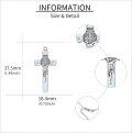 wholesale Sterling Silver Crucifix St Benedict Medals Pendant Necklace for Women Men-0-9