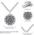 wholesale 925 Sterling Silver Round Maze Design Pendant Necklaces Gifts for Women and Men-0-1