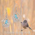 wholesale 925 Sterling Silver Teardrop Turquoise Bird Drop Earrings for Women-0-4
