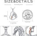 wholesale 925 Sterling Silver Heart-Shaped Dragon and Girl Pendant Necklace - Valentine's Day Gifts for Her-0-3