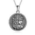 TOUPOP Sterling Silver Snake/St Christopher Protection Amulet Pendant Jewelry Gift-0-0