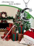 wholesale 925 Sterling Silver Christmas Tree Snowflake Moon Pendant Necklace-0-3