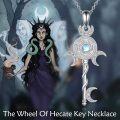 wholesale 925 Sterling Silver Moonstone Key Pendant Necklaces for Women - Unique Gift Ideas-0-2