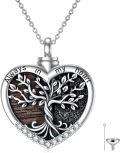wholesale TOUPOP Tree Of Life Urn Necklaces For Ashes 925 Sterling Silver Heart Cremation Jewelry Memorial Keepsake Jewelry With Funnel Filler For Women Men -0-0