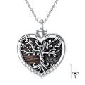 TOUPOP Sterling Silver Tree Of Life Urn Necklace For Ashes Memorial Keepsake-0-0