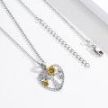 wholesale 925 Sterling Silver Tree of Life Sunflower Pendant Necklace for Women Girls  45cm Chain Length-0-2