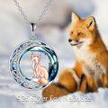 wholesale 925 Sterling Silver 925 Blue Crystal Fox Pendant Necklace Celtic Style-0-5