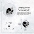 wholesale 925 Sterling Silver Black Onyx Spider Web Witch Heart Pendant Necklace Gothic Jewelry-0-4