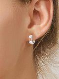 wholesale 925 Sterling Silver Daisy Huggie Hoop Earrings - Floral Jewelry for Women-0-3