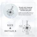 wholesale 925 Sterling Silver Compass Necklace with Black Crystal and Chain - Gifts for Women & Girls-0-4