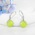 wholesale 925 Sterling Silver Tennis Ball Dangle Earrings for Women's Sport Gift-0-1