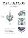 TOUPOP Sterling Silver Tree Of Life Heart Urn Necklace For Ashes Memorial Jewelry-0-3