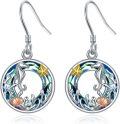 wholesale TOUPOP Seahorse Earrings For Women Sterling Silver Seahorse Ocean Earrings With Blue Crystal Ocean Jewelry Birthday Christmas Gifts For Women -0-0