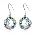 TOUPOP Sterling Silver Blue Crystal Seahorse Earrings Ocean Jewelry Gifts-0-0