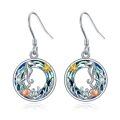 TOUPOP Sterling Silver Blue Crystal Seahorse Earrings Ocean Jewelry Gifts-0-0
