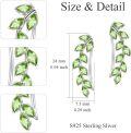 wholesale Sterling Silver Austrian Crystal Leaf Ear Climbers Hypoallergenic Earrings for Sensitive Ears-0-45
