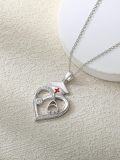 wholesale 925 Sterling Silver 925 with Cubic Zirconias Heart-Shaped Nurse Hat Pendant Necklace for Nurses and Doctors-0-4
