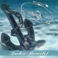 wholesale 925 Sterling Silver Infinity Anchor Heart Adjustable Bracelet-0-4