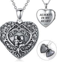 wholesale TOUPOP Brother Sister Locket Necklace That Holds 2 Pictures Photos Keep Someone Near To You Sterling Silver Relationship Mother Heart Family Tree Of Life Locket Jewelry Christmas Gifts -undefined