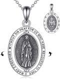 wholesale 925 Sterling Silver Miraculous Medal Pendant Necklace with Chain - Catholic Gift for Women and Men-0-0