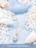 TOUPOP 14K Gold Freshwater Pearl Necklace with Bow/Heart/Dolphin Pendant-0-4
