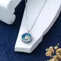 TOUPOP Silver Crystal Necklace For Sister-0-5